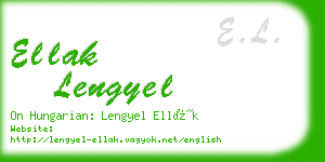ellak lengyel business card